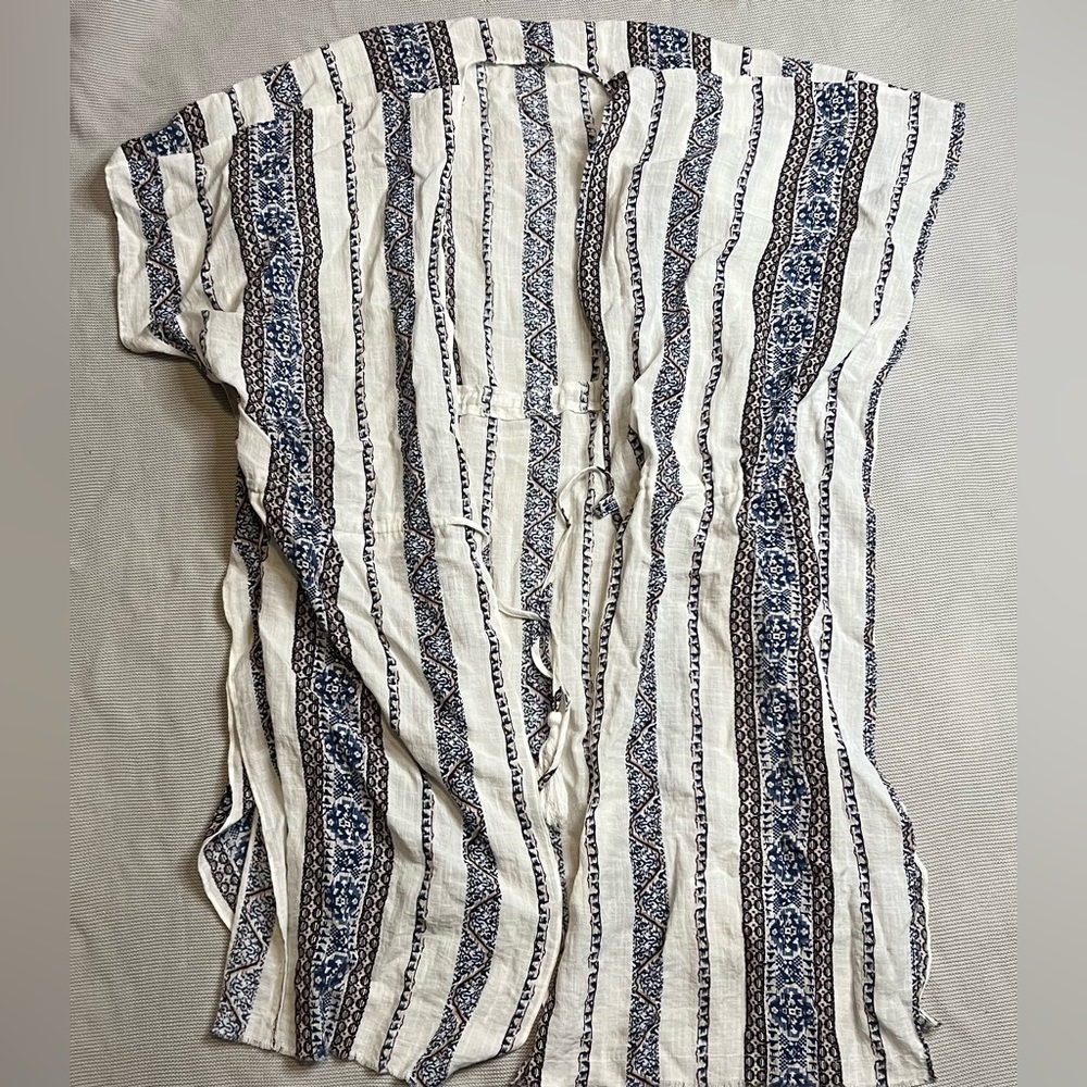 Easel striped beach coverup, size L